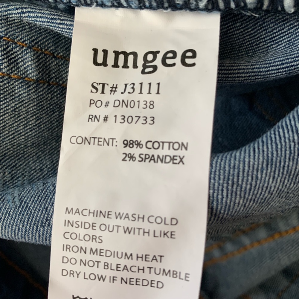 Umgee High Waist Skinny Jeans Distressed Knee - Picture 6 of 7